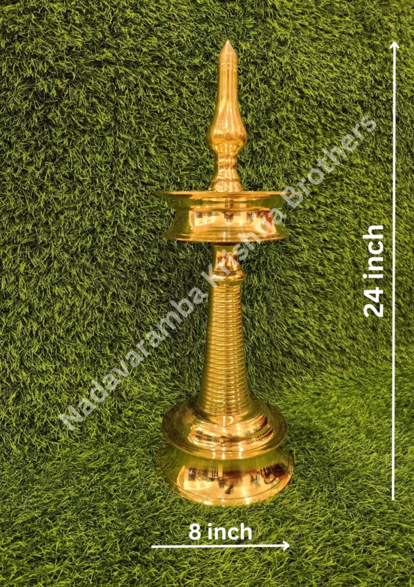 Brass Kerala Traditional Medium Lamp/Vilakku - Image 12