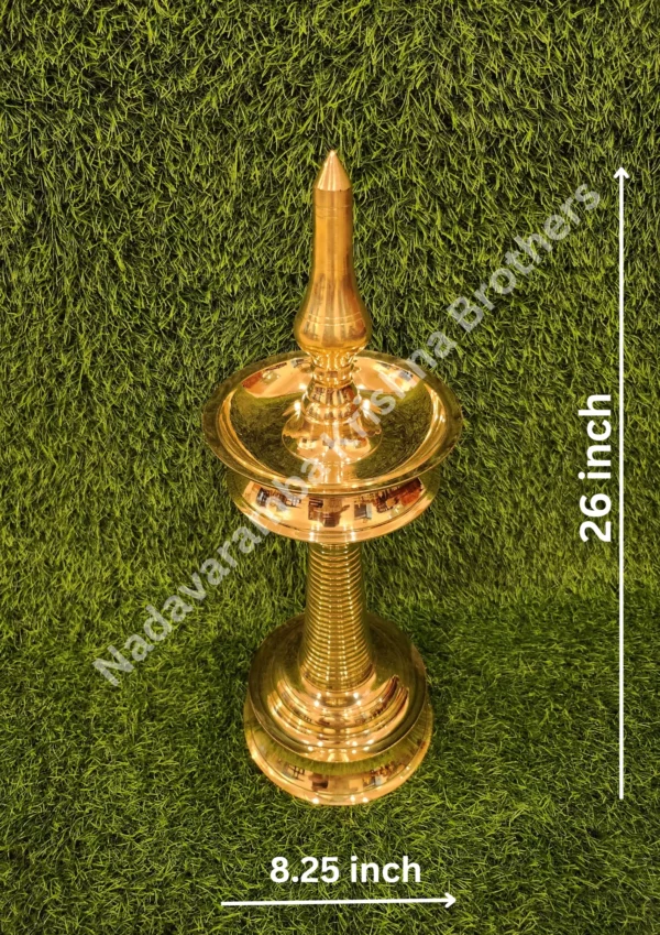Brass Kerala Traditional Medium Lamp/Vilakku - Image 17
