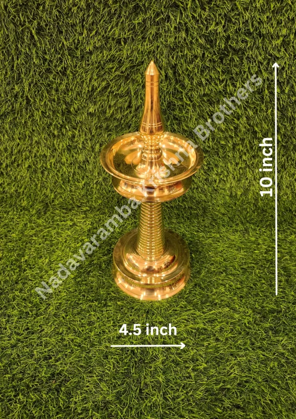 Brass Kerala Traditional Medium Lamp/Vilakku - Image 25