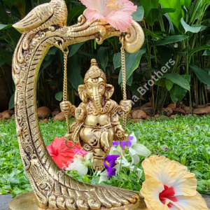 Lord Ganesh on Swing 9.5inch JG-1