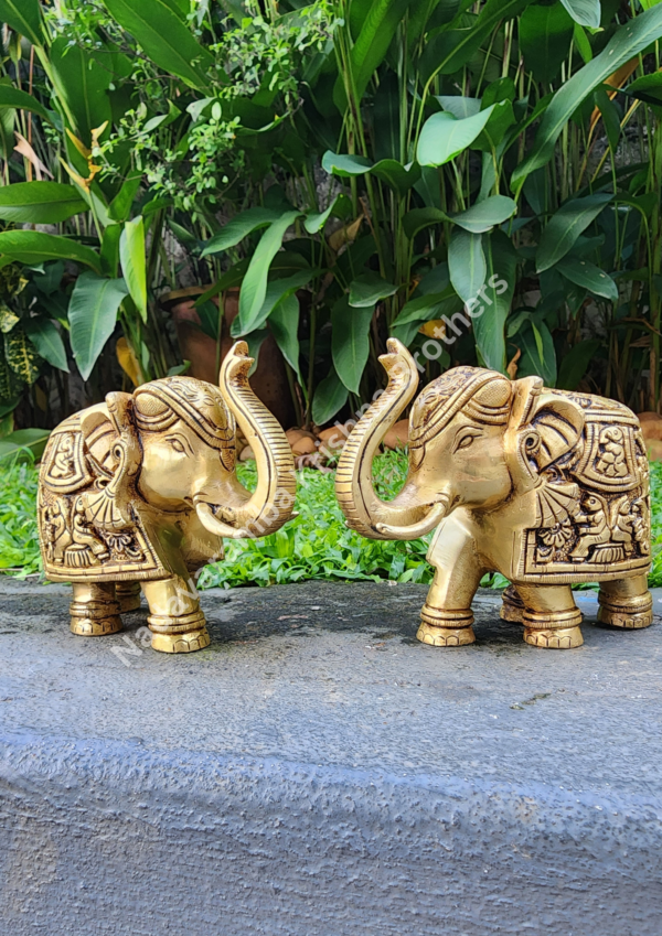 Brass Elephant Decor Idol