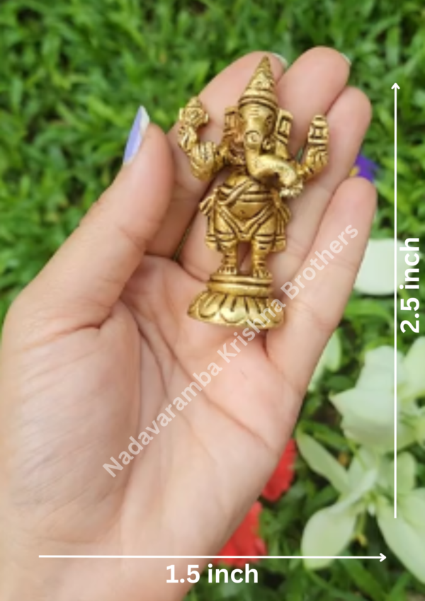 Brass Ganesh Idol 2.5inch SC-3718 - Image 2