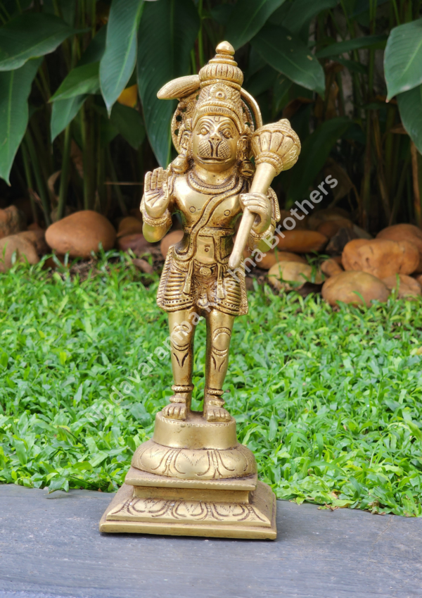 Hanuman 12 inch Brass Idol - Image 2
