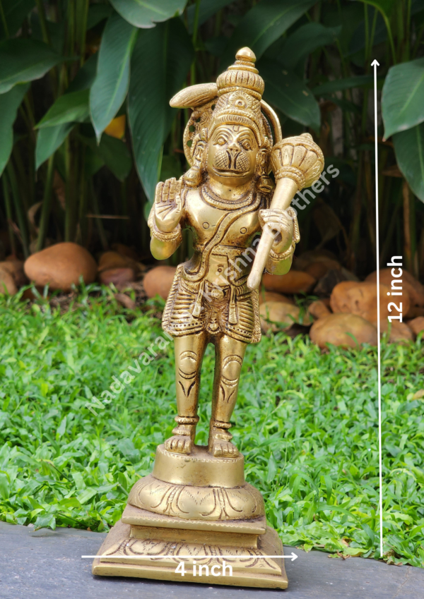 Hanuman 12 inch Brass Idol