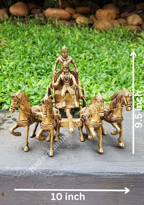 Arjuna Chariot Idol 9.5 inch