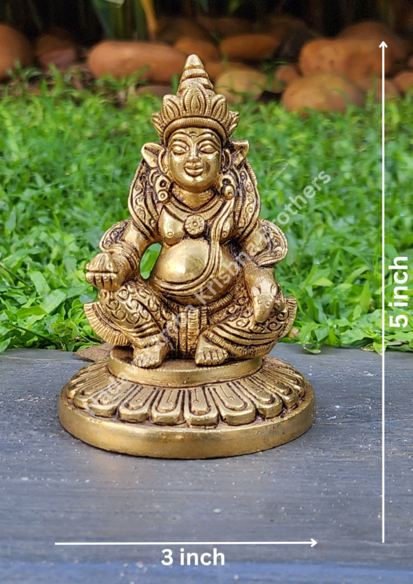 Brass Kubera Idol 5inch - Image 4
