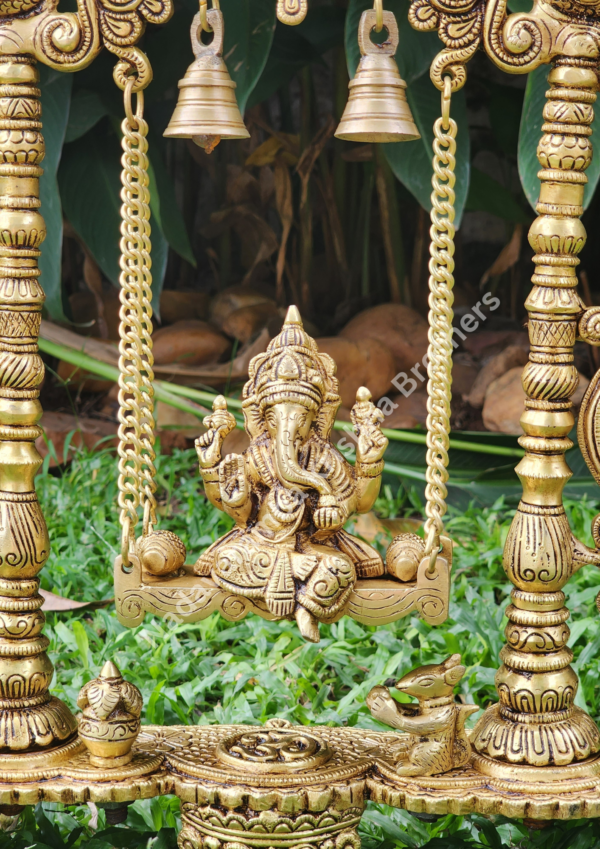 Lord Ganesh on Swing 18.5 inch (SWING-G-18) - Image 2