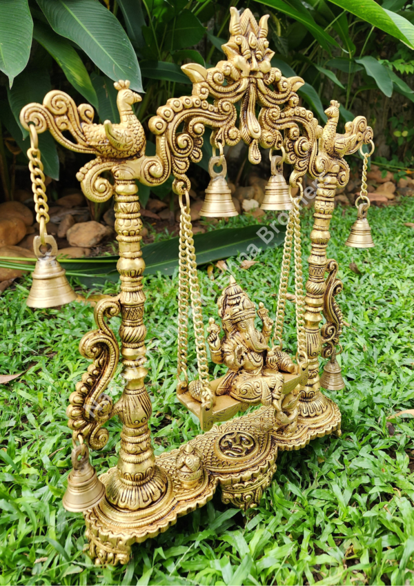 Lord Ganesh on Swing 18.5 inch (SWING-G-18) - Image 3