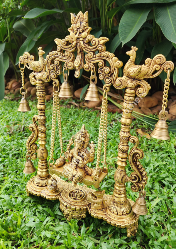 Lord Ganesh on Swing 18.5 inch (SWING-G-18) - Image 4