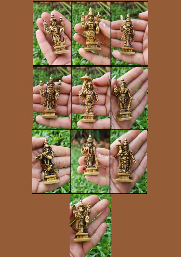 Dasavatara Brass Idol Set 3.5 inches