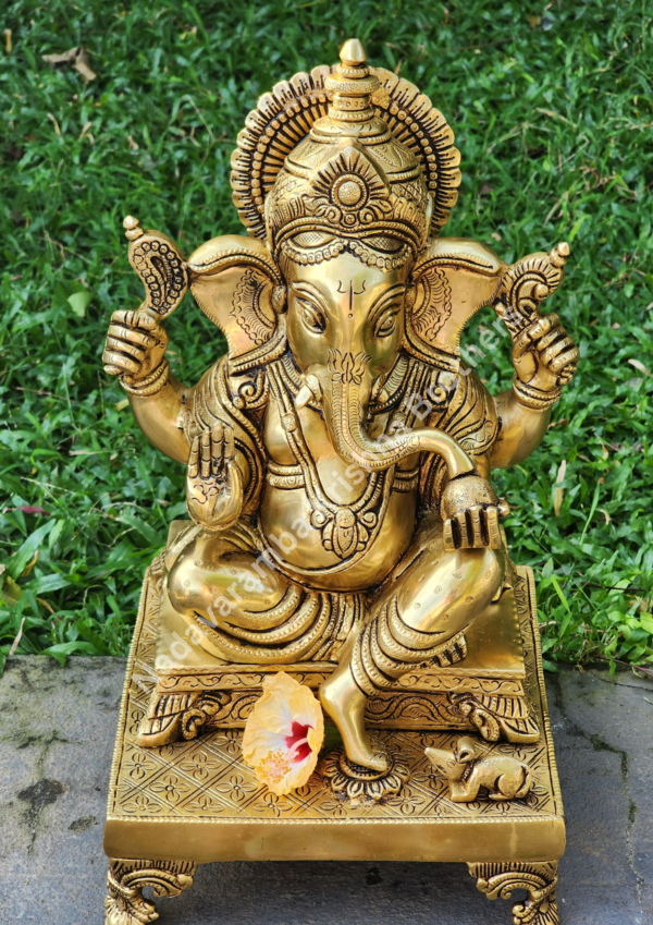 Ganesha Brass Idol - Image 2