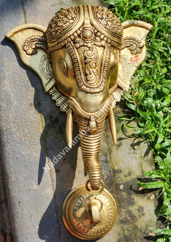 Elephant Wall decor with Bell - Image 3