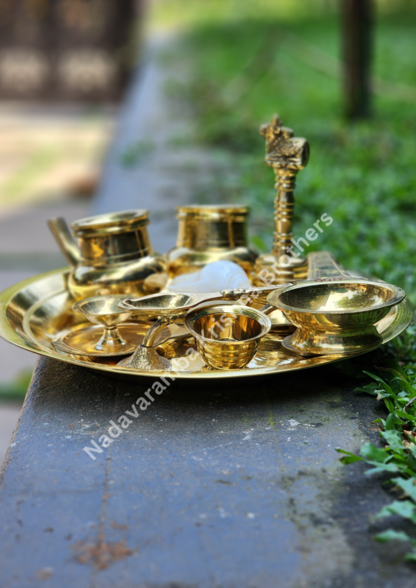 Brass Pooja Thali Set - Image 6