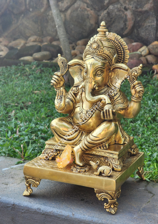 Ganesha Brass Idol - Image 3