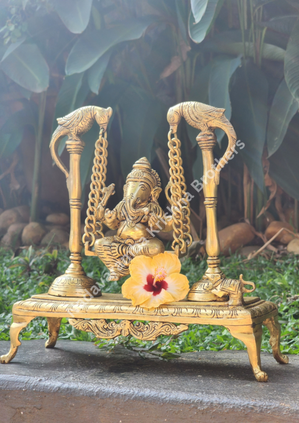 Shree Ganesh on Swing 9.5inch - Image 3