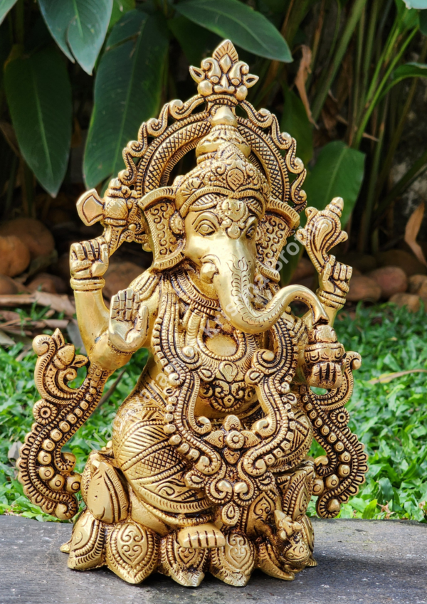 Lord Ganesha Idol 11 inches - Image 3