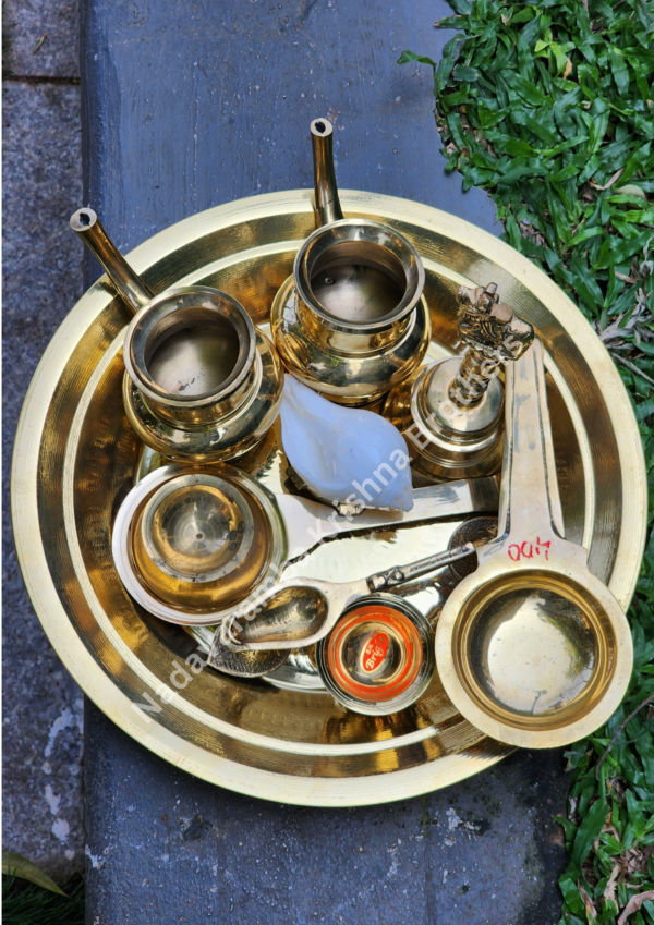Brass Pooja Thali Set - Image 2