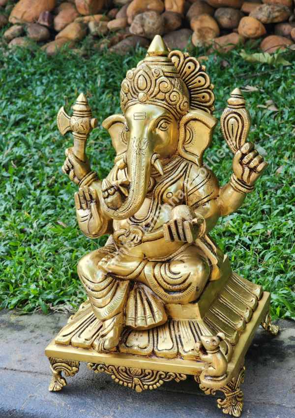 Shree Ganesh Brass Idol - Image 4