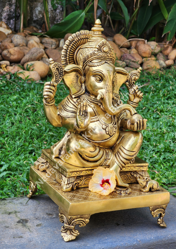 Ganesha Brass Idol - Image 4