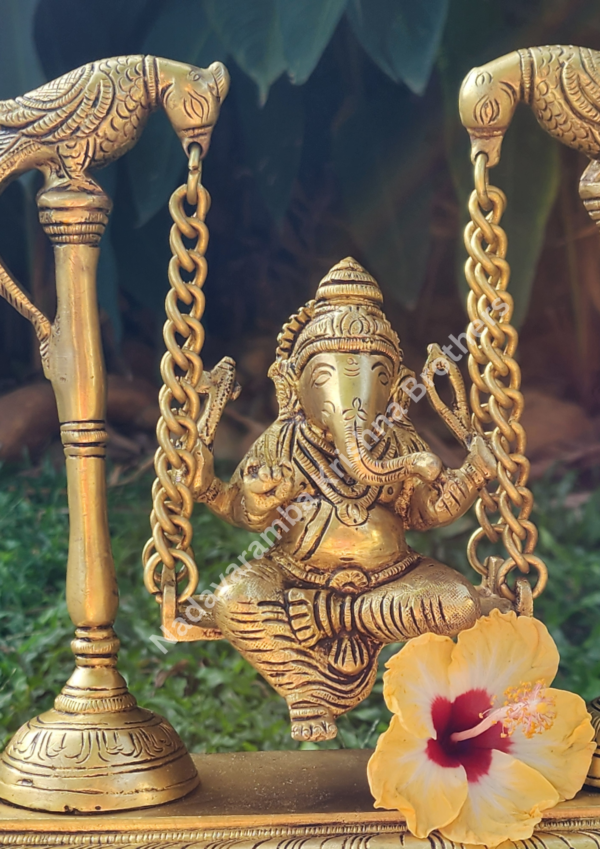 Shree Ganesh on Swing 9.5inch - Image 4