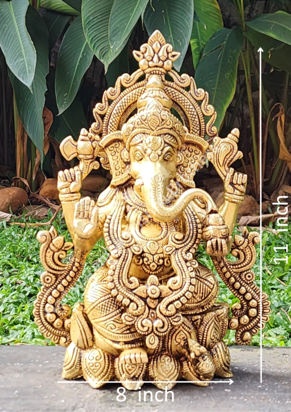 Lord Ganesha Idol 11 inches - Image 4