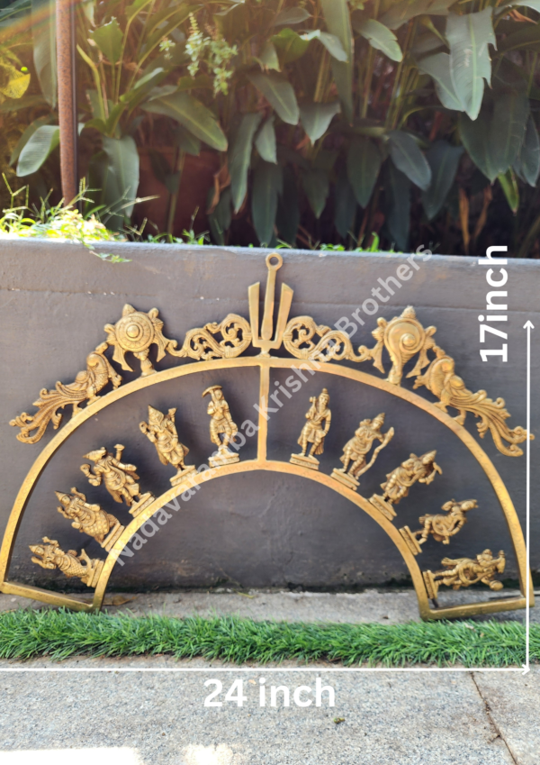 Dasavatharam Brass Wall Hanging II - Image 4