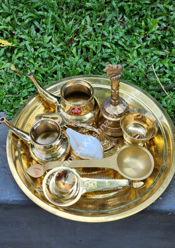 Brass Pooja Thali Set - Image 4