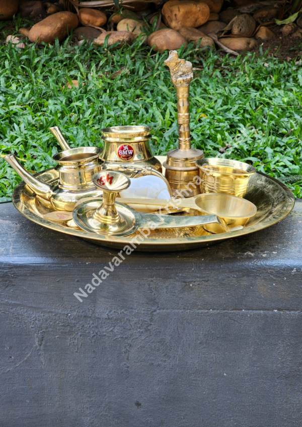 Brass Pooja Thali Set - Image 5
