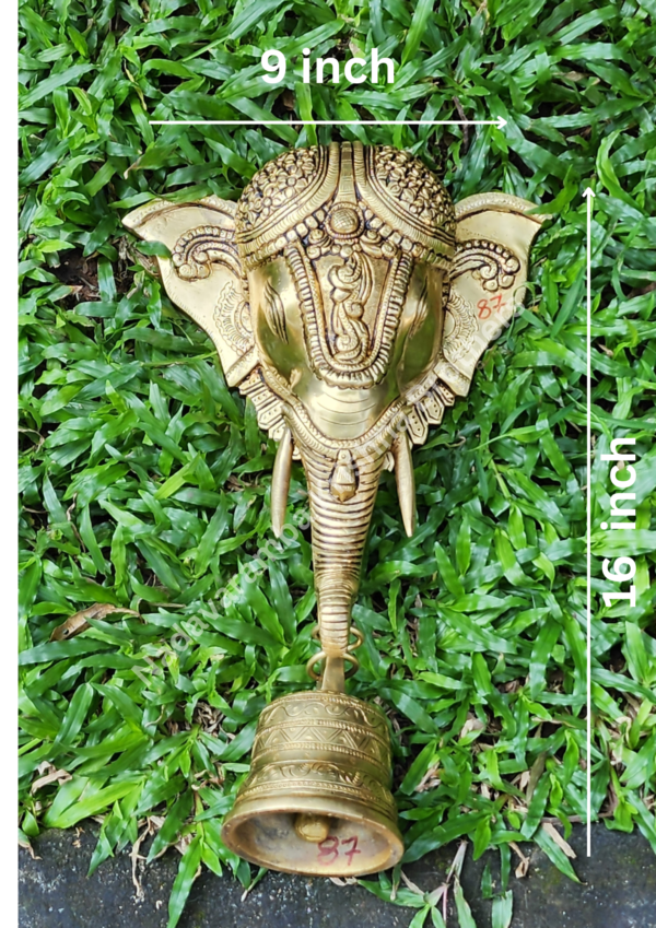 Elephant Wall decor with Bell - Image 2