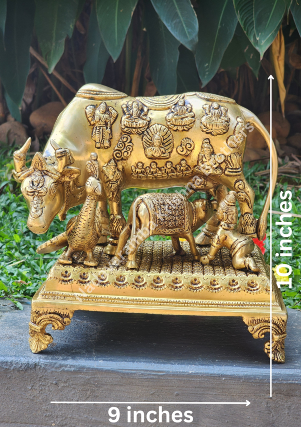 Kamadhenu/ Cow and Calf statue - Image 3