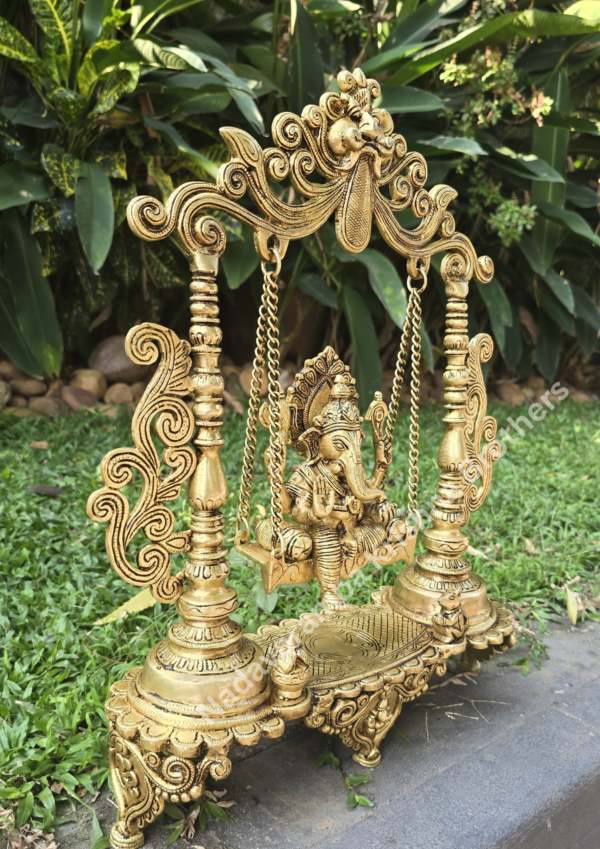Lord Ganesha on Swing 19 inch - Image 4