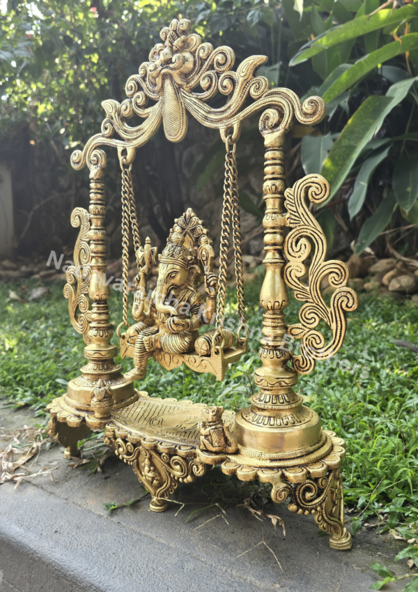 Lord Ganesha on Swing 19 inch - Image 3