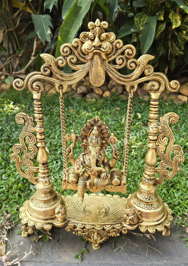 Lord Ganesha on Swing 19 inch - Image 2