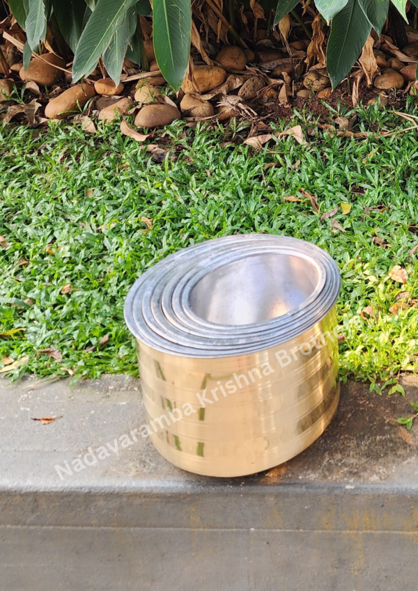 Brass Adukku - Half Wider Adukku, Tin Coated - Image 2