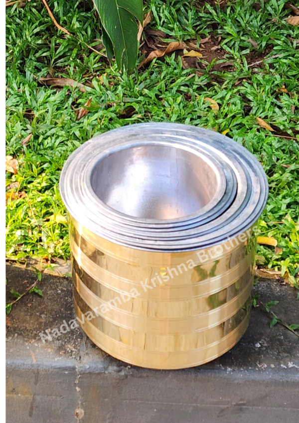 Brass Adukku - Long Cylindrical, Tin Coated - Image 3
