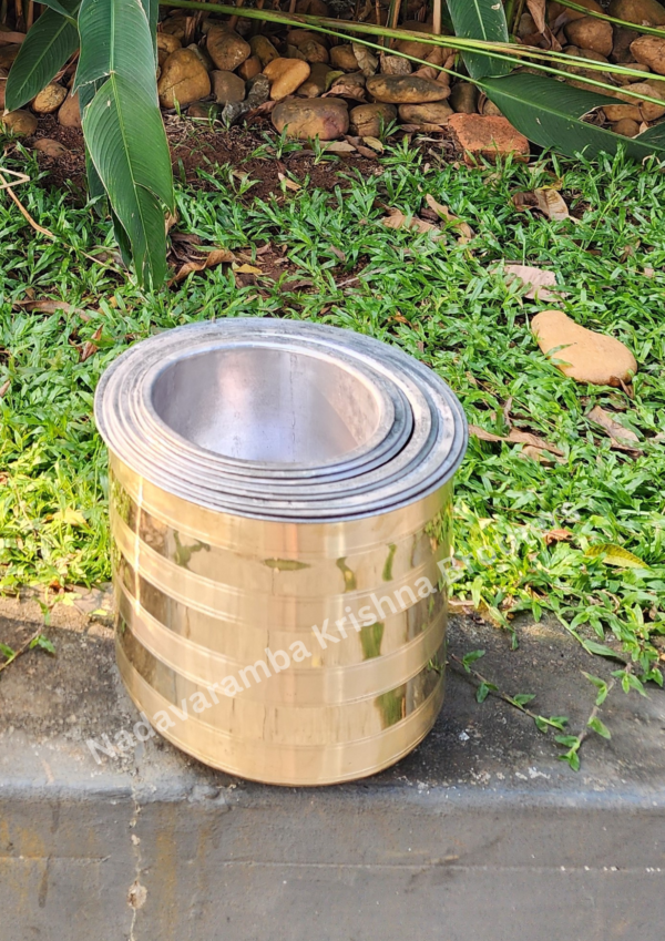 Brass Adukku - Long Cylindrical, Tin Coated - Image 2