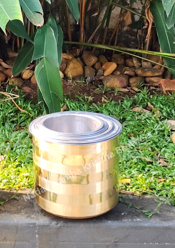 Brass Adukku - Long Cylindrical, Tin Coated