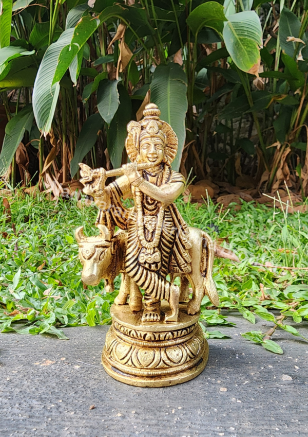 Lord Krishna with Cow 5 inches