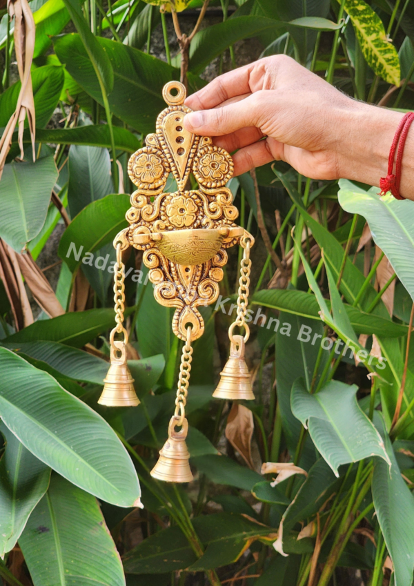 Hanging Decor Vilakku with Bells - Image 3