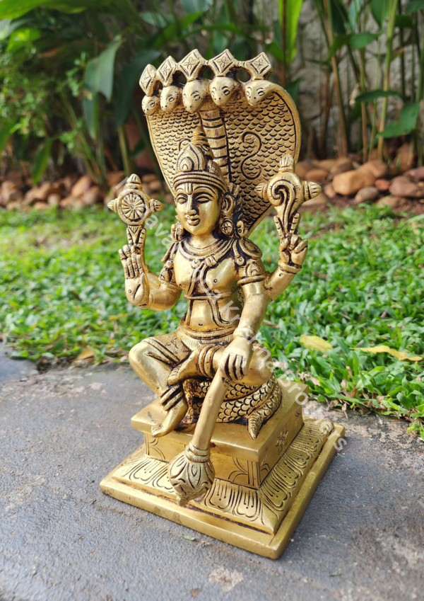 Maha Vishnu Seated Idol - Image 3