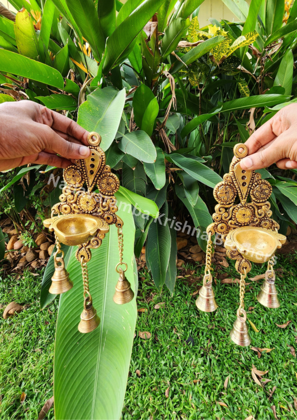 Hanging Decor Vilakku with Bells - Image 4