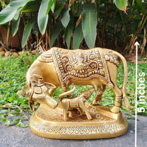 Kamadhenu/ Cow and Calf statue 5 inch SC-3768