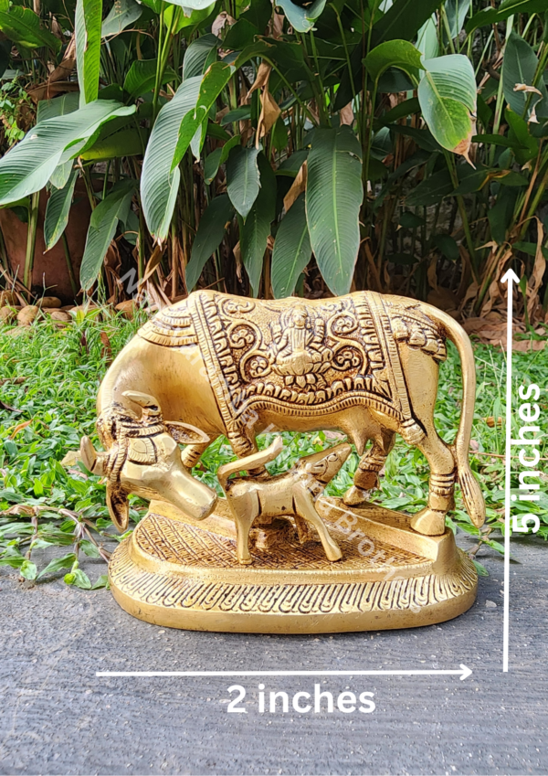 Kamadhenu/ Cow and Calf statue 5 inch SC-3768