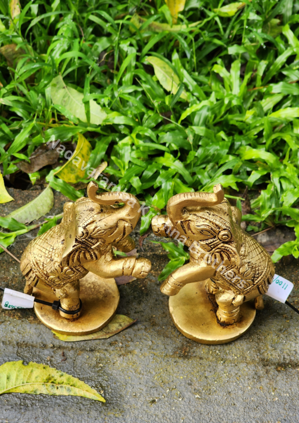Brass Elephant Decor 5 inch - Image 2