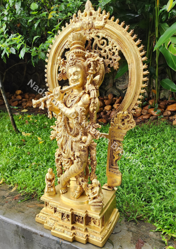 Shree Krishna Idol with Frame/Arch 32 inch - Image 6