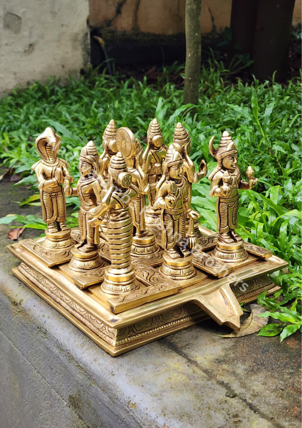 Navagraha Idol Set with Base SC-3340 - Image 2