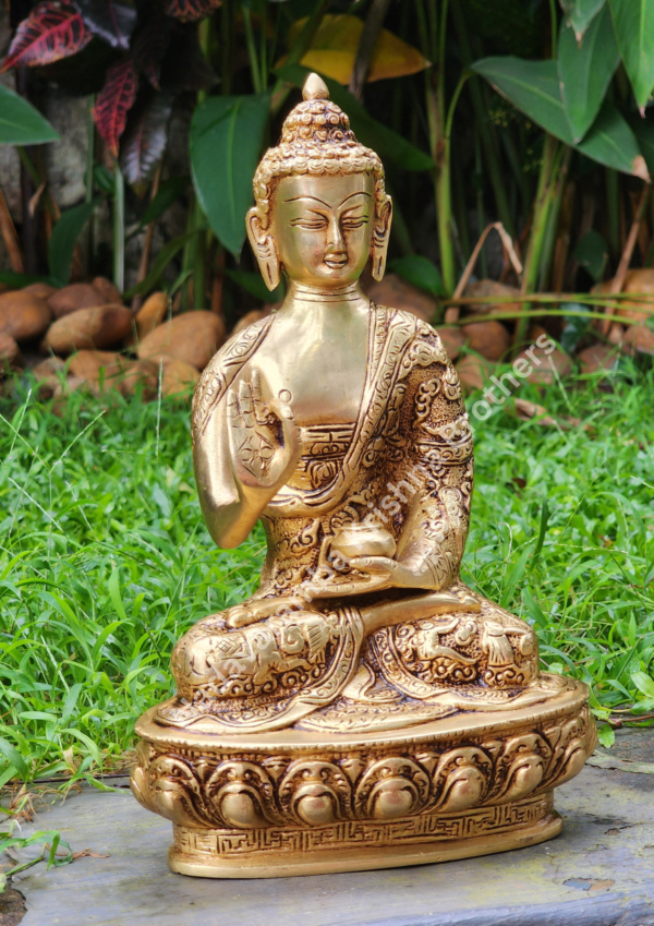 Buddha Brass 11 inch Idol SC-2799 - Image 5