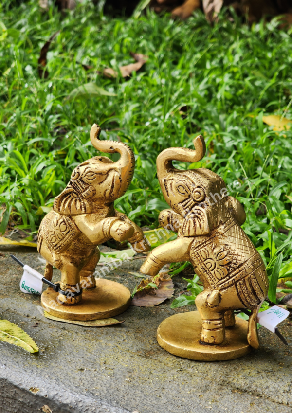 Brass Elephant Decor 5 inch - Image 3