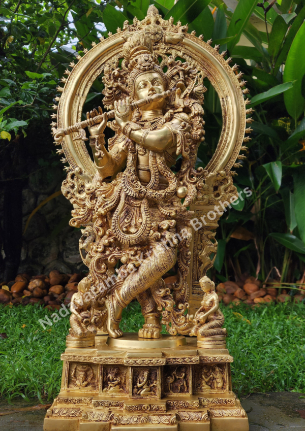 Shree Krishna Idol with Frame/Arch 32 inch - Image 4