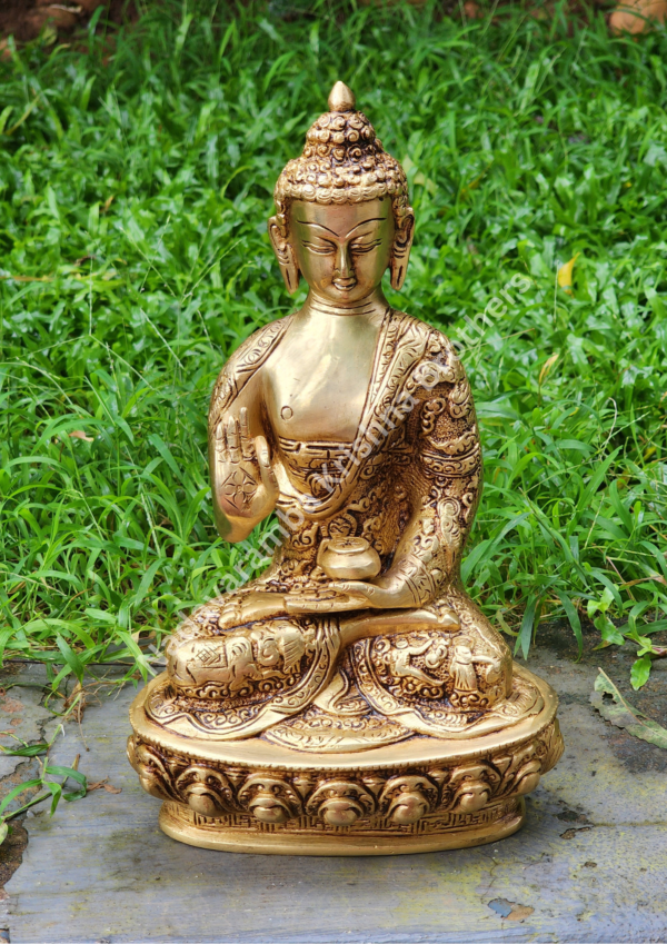 Buddha Brass 11 inch Idol SC-2799 - Image 4